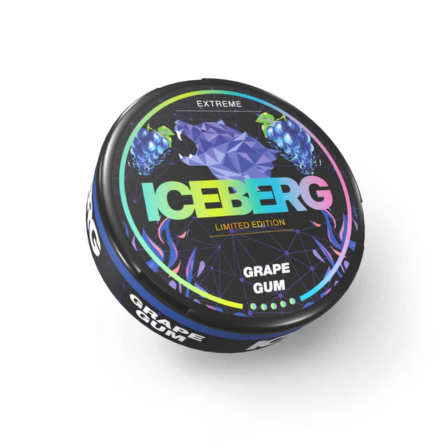 ICEBERG Grape Gum - Rouleau de 10 boîtes