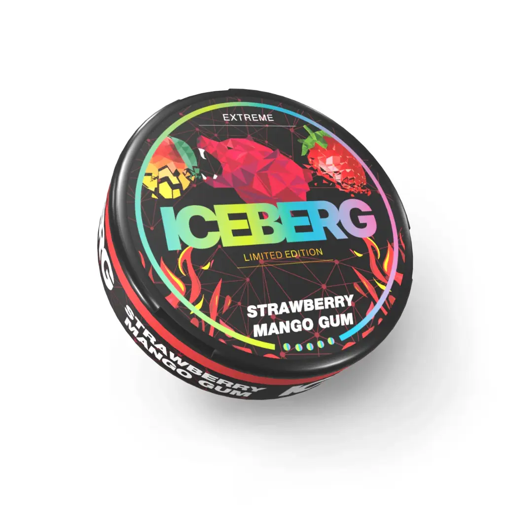 ICEBERG Strawberry Mango Gum - Rouleau de 10 boîtes