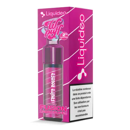 KIT Fruits Rouges 15K -  10X Wpuff Fusion Liquideo (Taux de Nicotine : 20mg)
