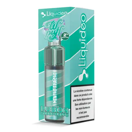 KIT Menthe Fraîche 15K -  10X Wpuff Fusion Liquideo (Taux de Nicotine : 20mg)