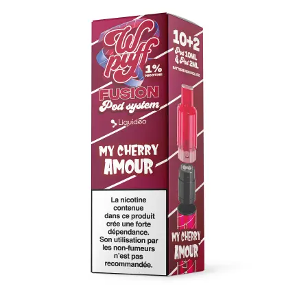 KIT My Cherry Amour 15K -  10X Wpuff Fusion Liquideo (Taux de Nicotine : 20mg)