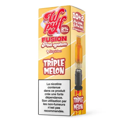 KIT Triple Melon 15K -  10X Wpuff Fusion Liquideo (Taux de Nicotine : 20mg)